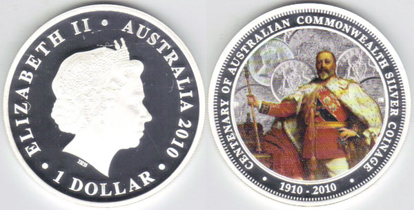 2010 Australia silver $1 (100 Years Silver Coinage)